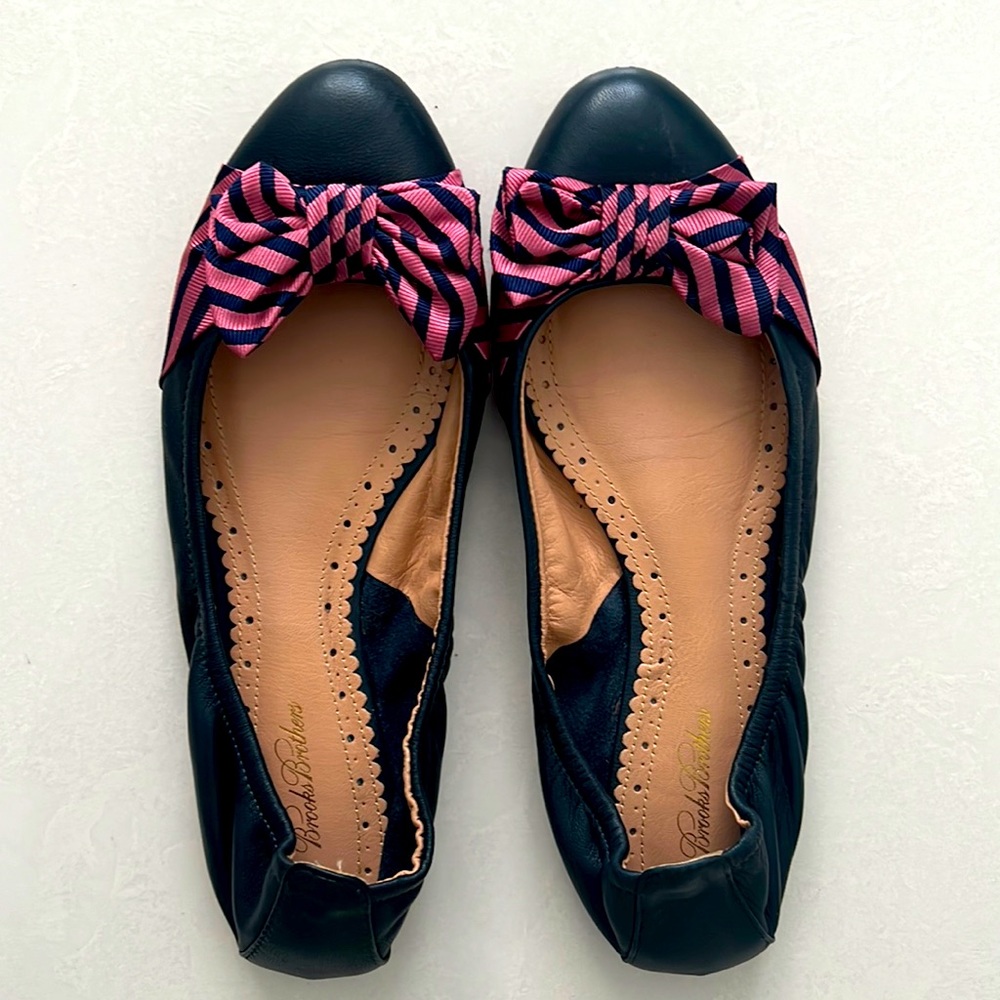 Brooks brothers leather flats great condition